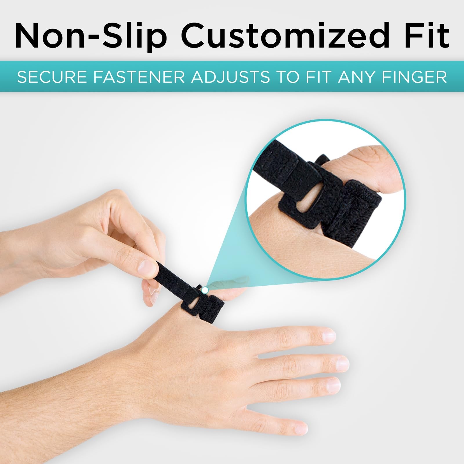 Vive Trigger Finger Splint – Support Brace for 1 Count (Pack of 1), Black