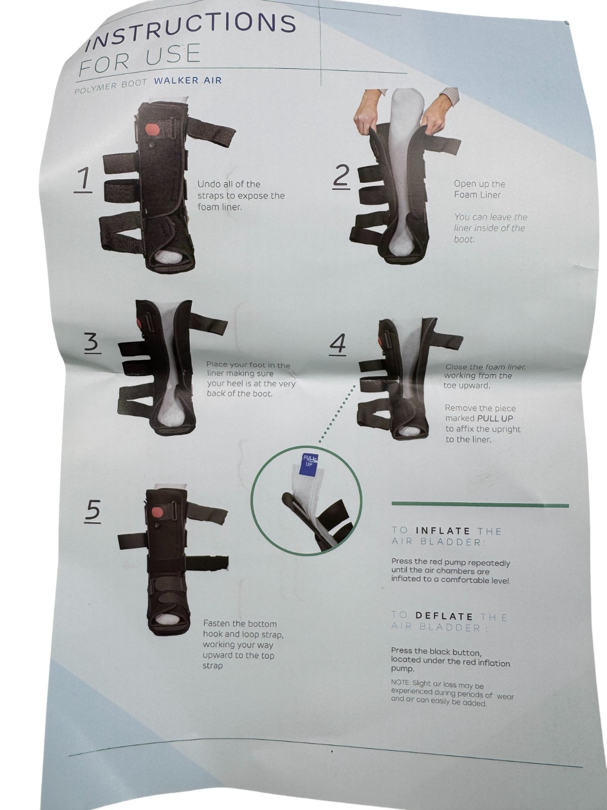 Polymer Walker Air Boot Medium + Post Op Cast Shoe Small/Medium Orthopedic Set
