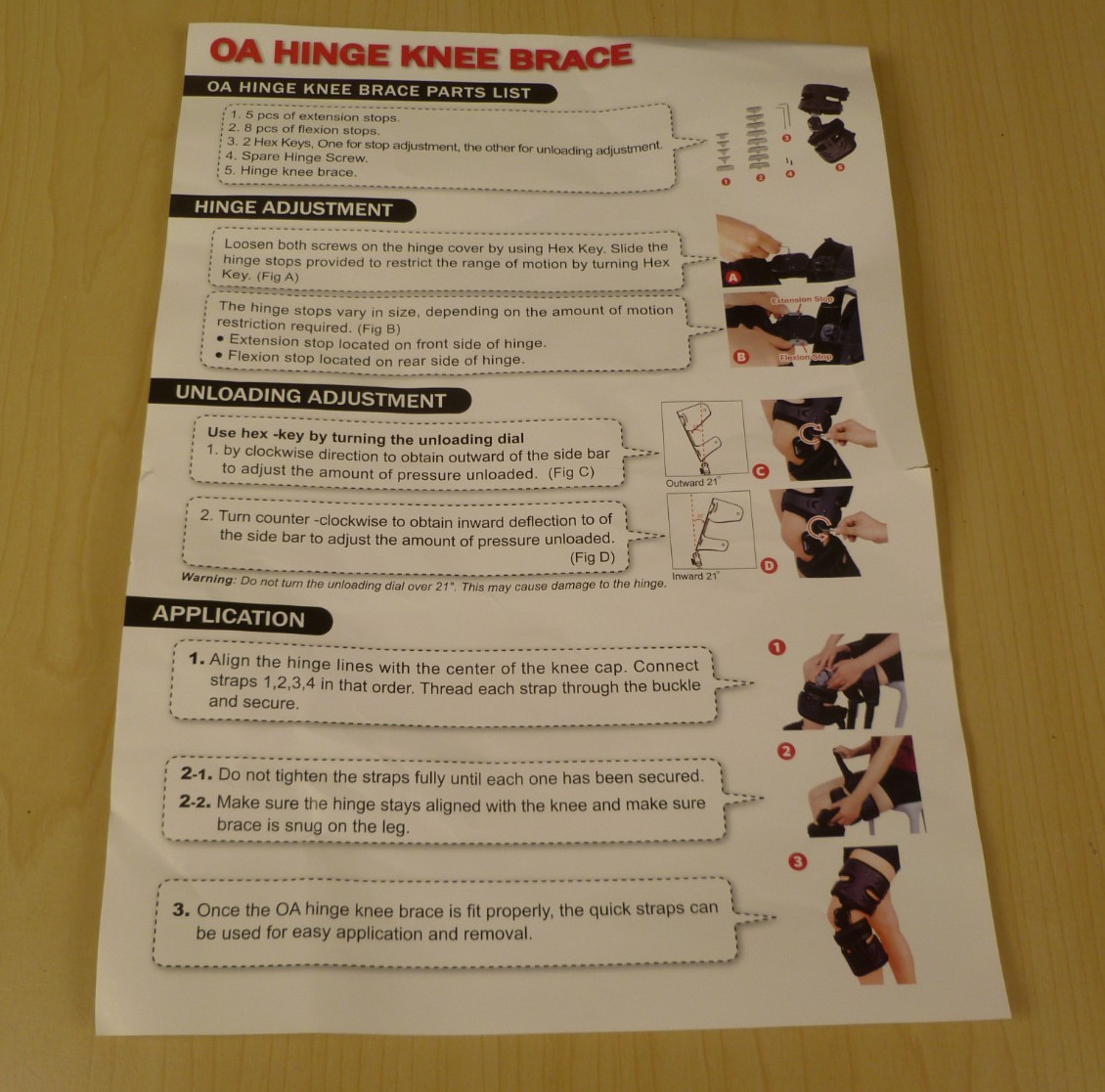 OA Hinge RIGHT Knee Brace One Size Fits All – Pain Buster PB-001 NEW in Package