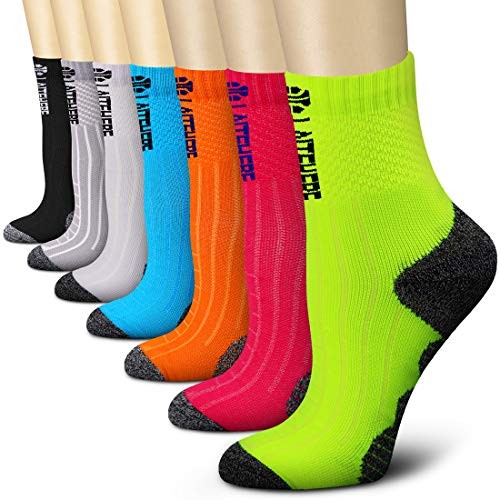 Compression Socks for Women & Men Circulation 15 Small-Medium 12 White/Orange