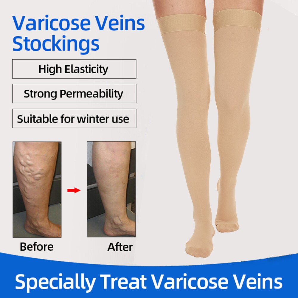 1PAIR Medias De Compression Para Mujer Calcetines Para La Circulacion 20-30 mmhg