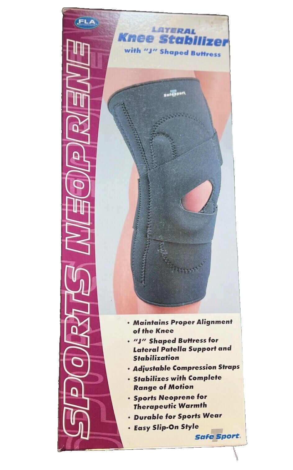 FLA Lateral Knee Stabilizer “J” Shaped Buttress -Choose Your Size
