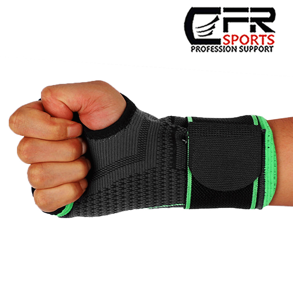 Wrist Hand Brace Support Splint Adjustable Compression Strap Sleeve Sports