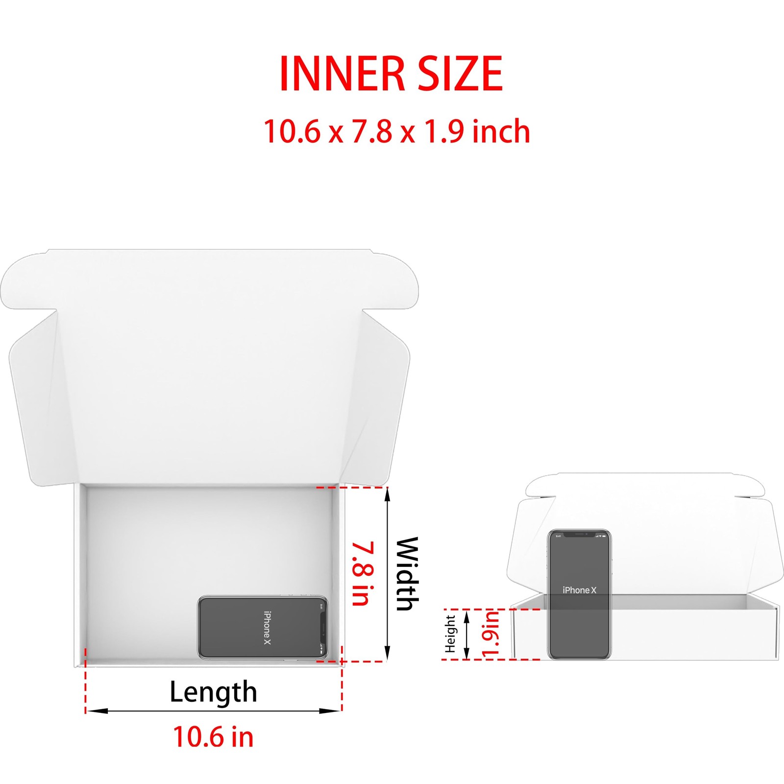 Small White Shipping Boxes for Small Business Pack of 30-11x8x2 inches Cardbo…