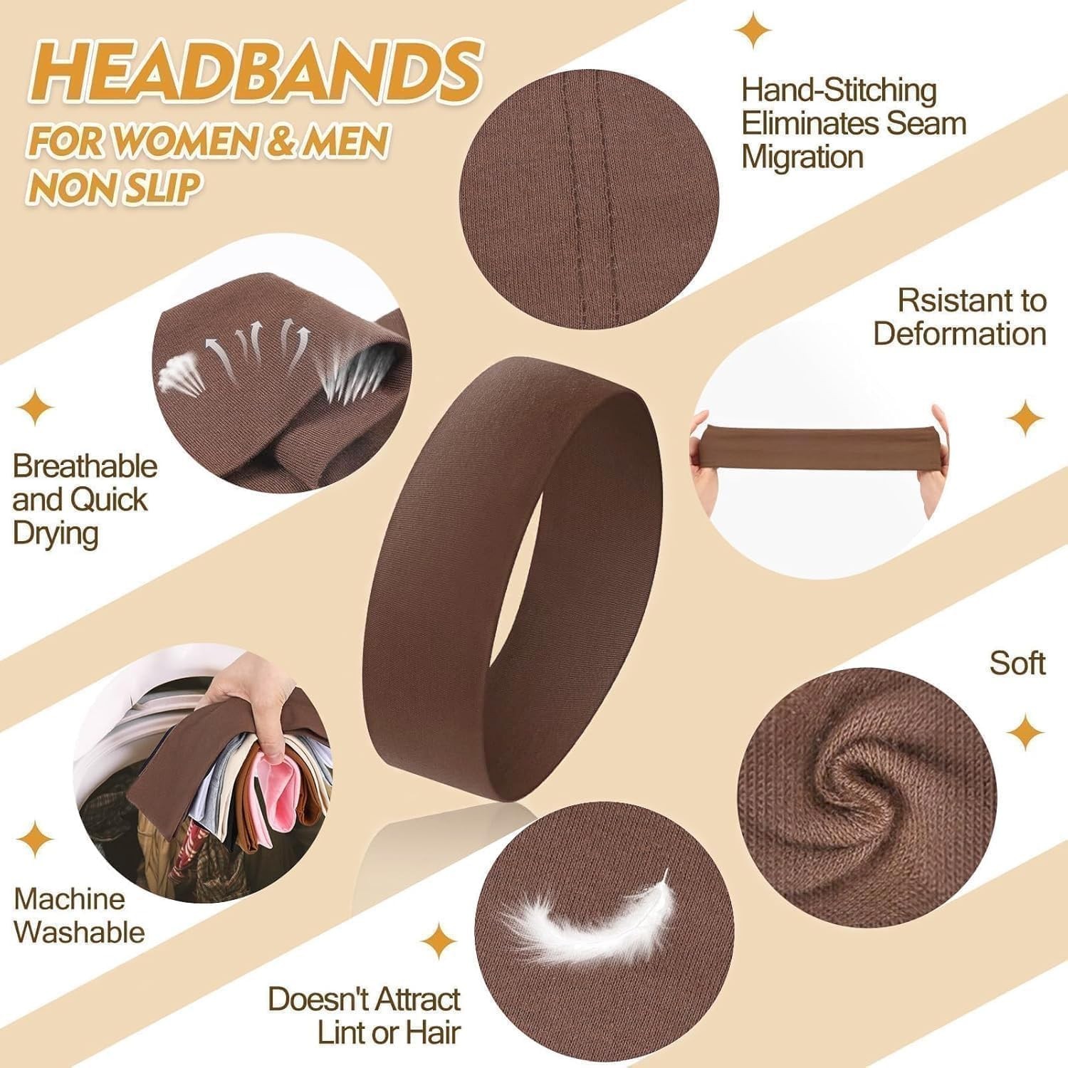 Headbands for Women Stocking Stuffers – 8Pcs Head Bands Non Slip Hot Selling