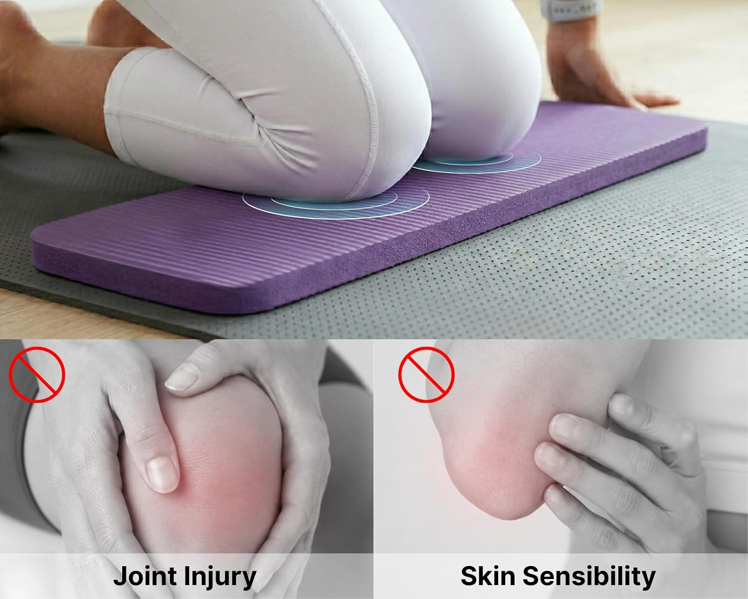 Yoga Knee Pad 0.59 Inch | Non Slip Foam Knee Cushion, Mini Knee Mat, for Sore Kn