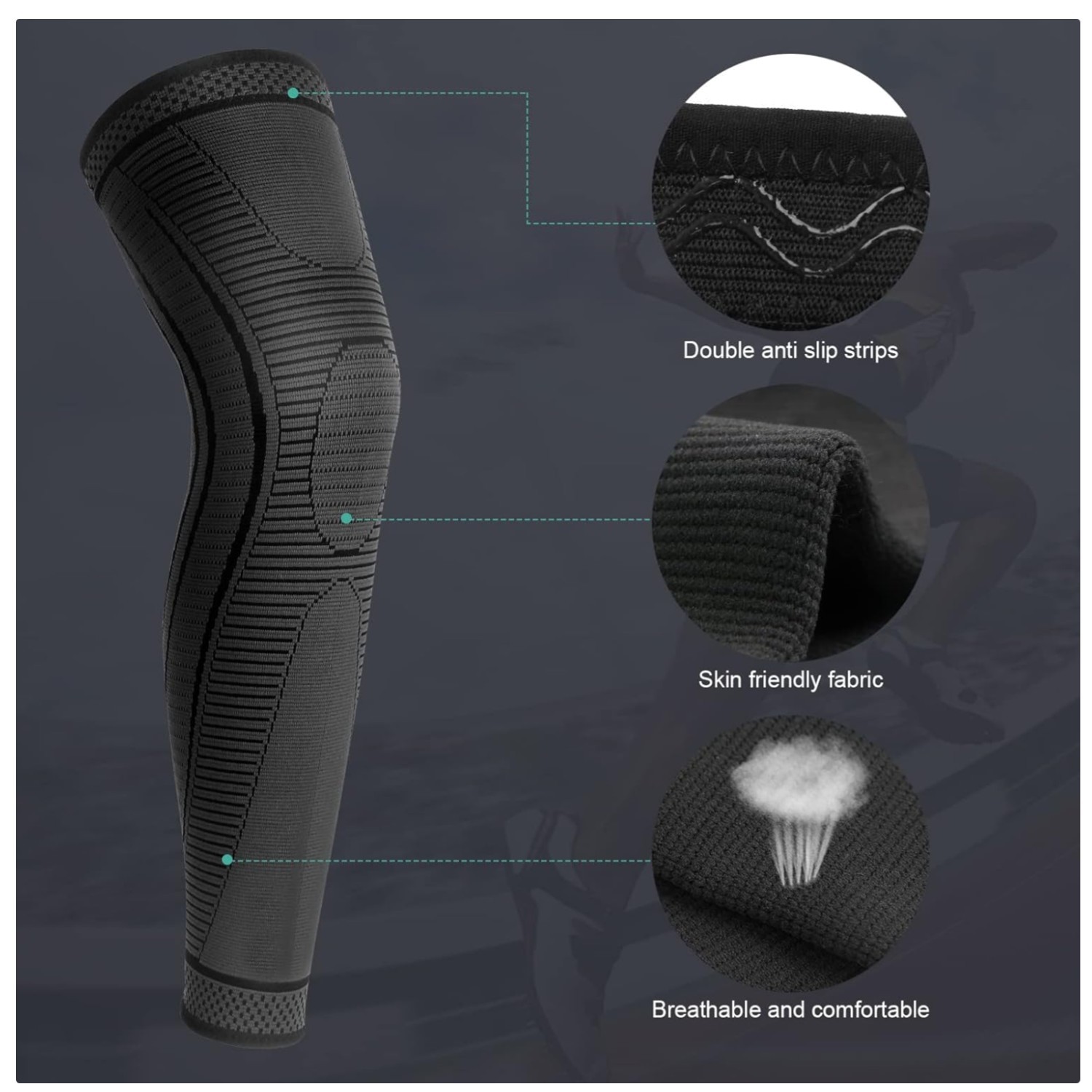 Athletic Full Leg Sleeves – 2 Pack for Better Performance