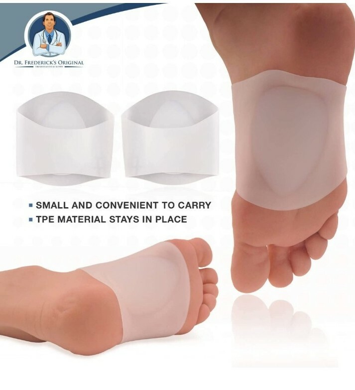 2pair Original Arch Support Gel Set, 4 Soft Gel Sleeves for Flat Foot and Plan