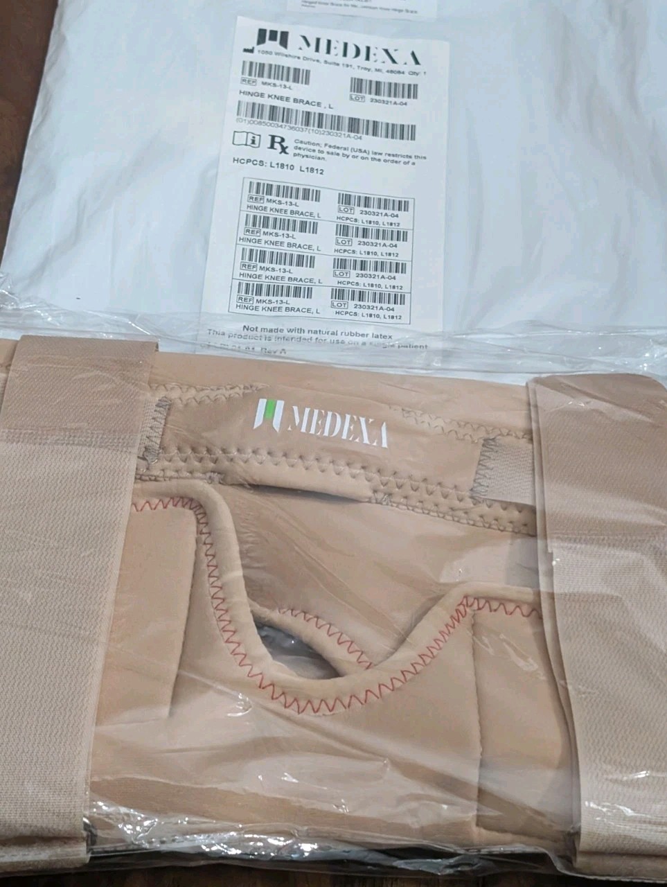Medexa MKS-I3-L Hinged Knee Brace Size L New Sealed