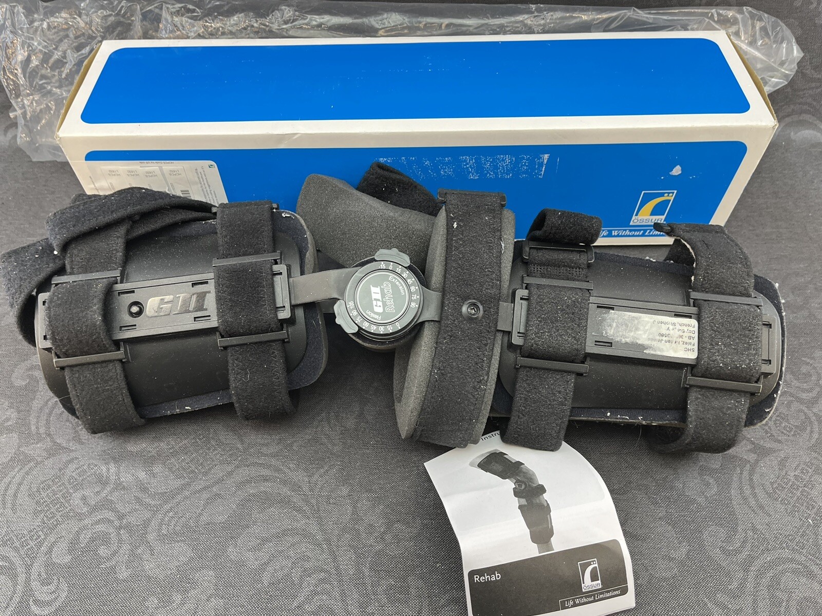 Ossur Rehab ￼Universal Air Light Knee Brace Hinged Wrap One Size