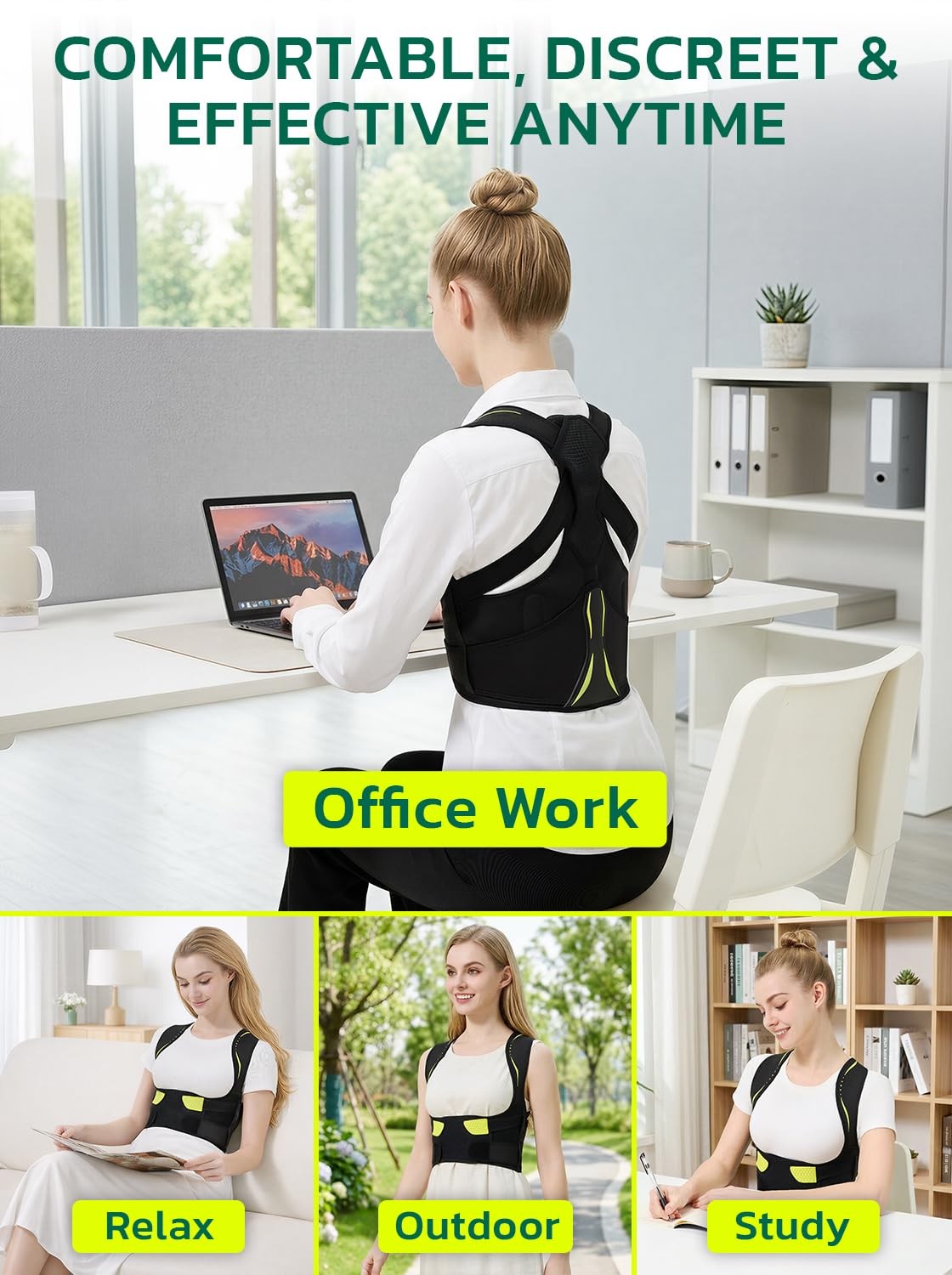 Posture Corrector for Women：Adjustable Posture Brace Straps for Pain Relief &…