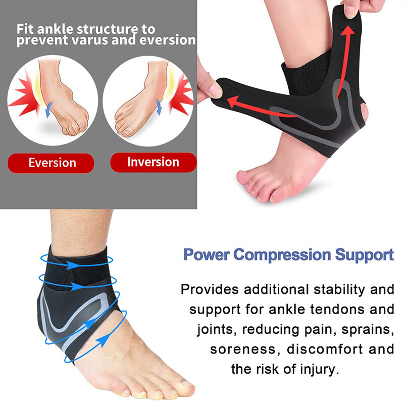 Ankle Support Brace Compression Wrap Plantar Fasciitis Foot Pain Relief Sports