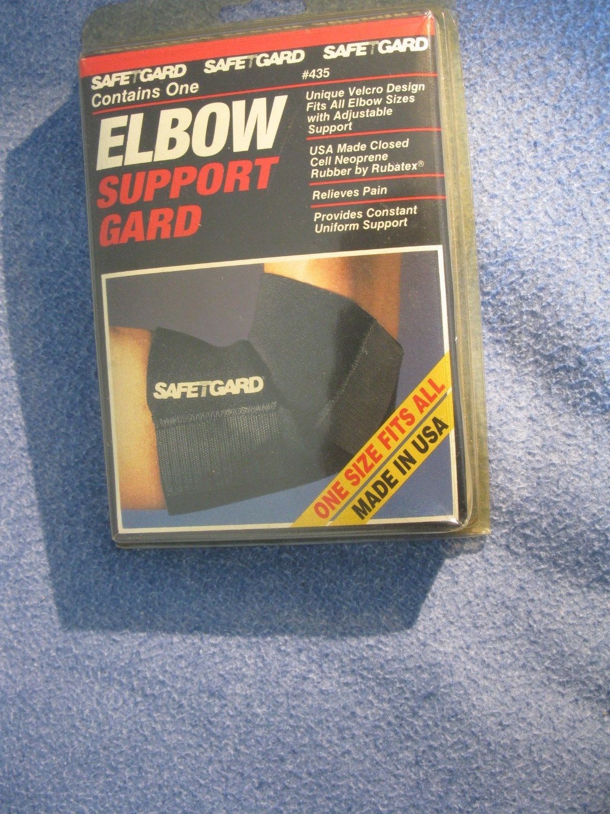 SafeTGard Neoprene Elbow Support Sleeve Black=one size fits all=NEW =FREE SHIP