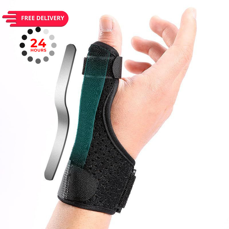 SUJAYU Thumb Spica Splint Right Hand & Left Hand, Brace One Size, Black