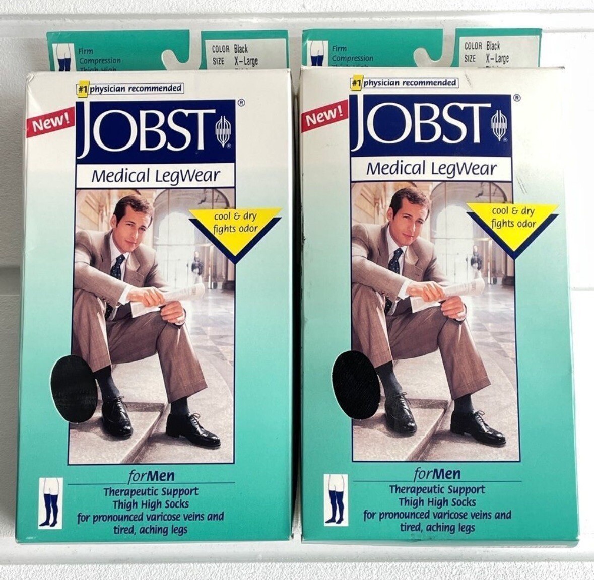 2 Sets Jobst for Men Compression Thigh High 20-30 mmhg Support Therapeutic Socks