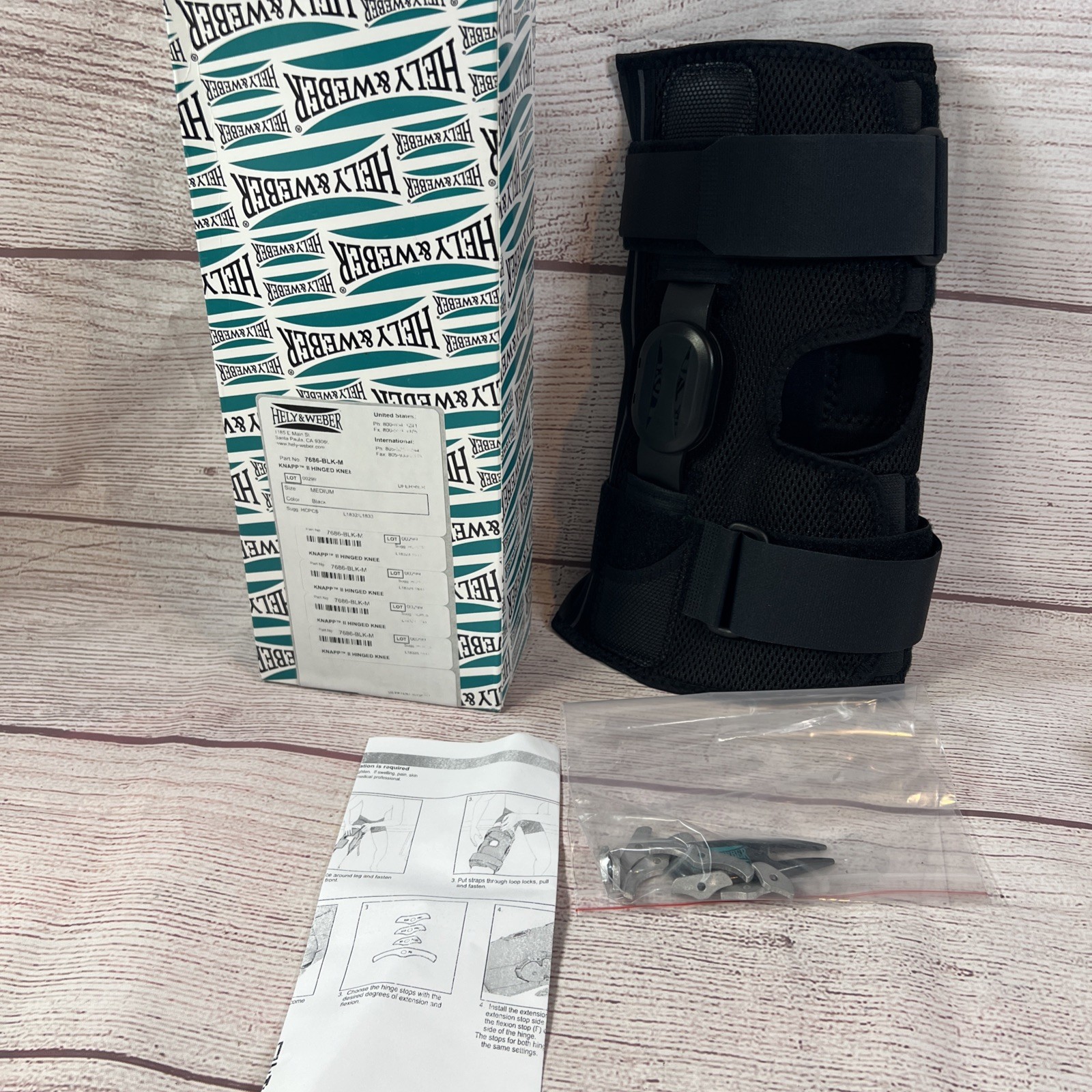 Hely Weber Knapp II Hinged Knee 7686-BLK-Medium