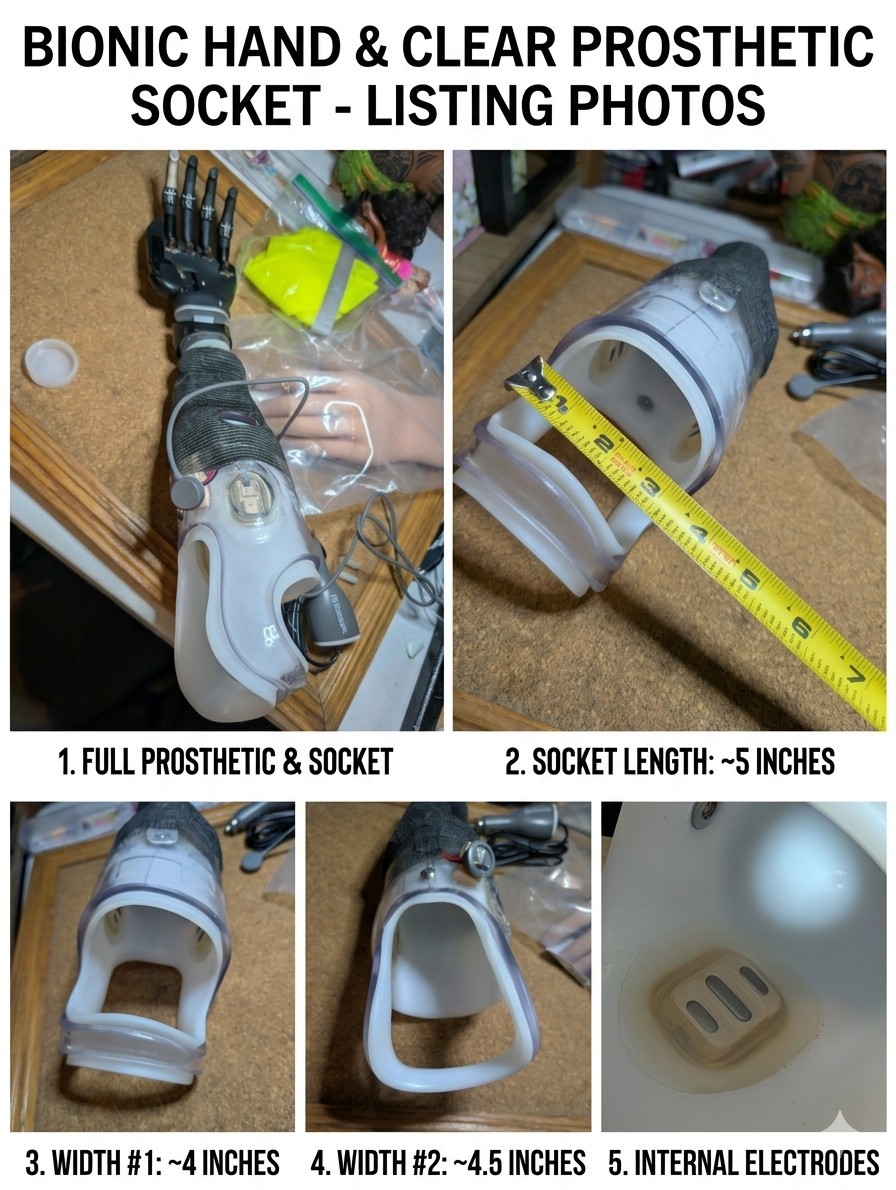 Ossur I-Limb Bionic Hand, Joint Prosthetic & Silicone Hand Cover + More