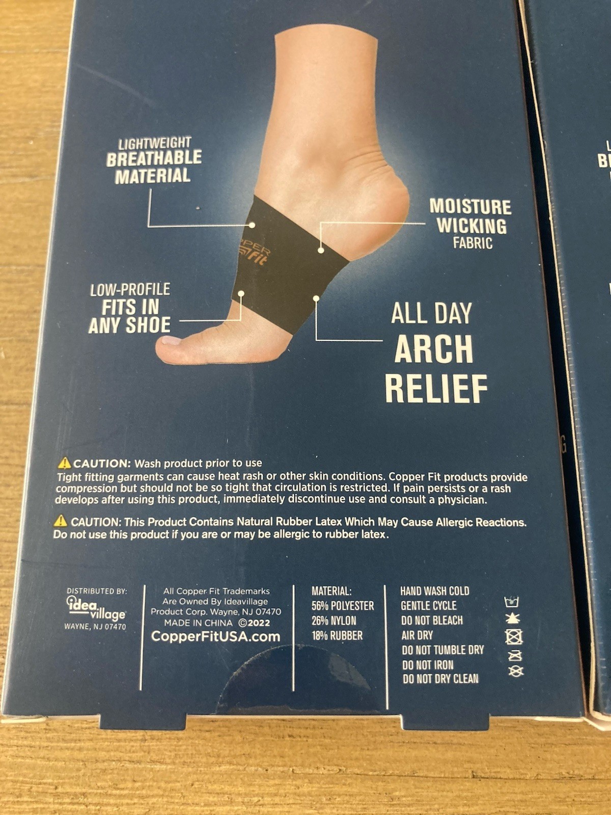 2 Copper Fit Copper Infused Arch Relief Compression Bands One Size Fits Most NEW