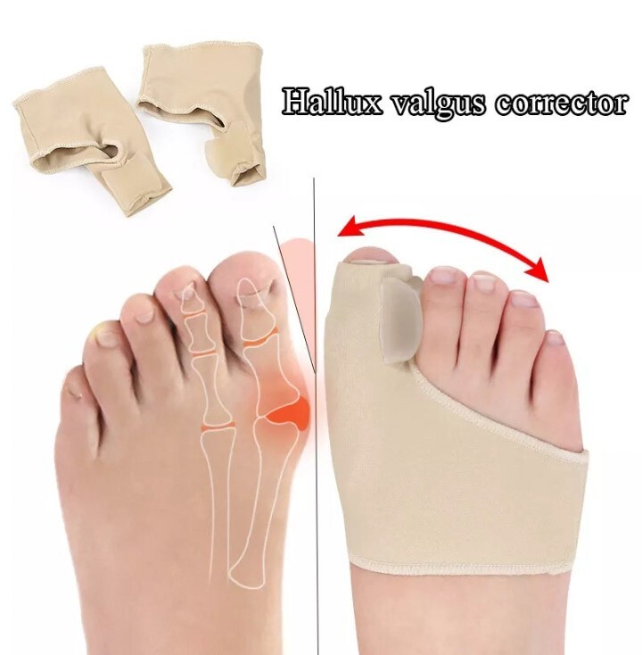🦶 2pcs/1pair Stretch Big Toe Separator Foot Bunion Corrector Overlapping