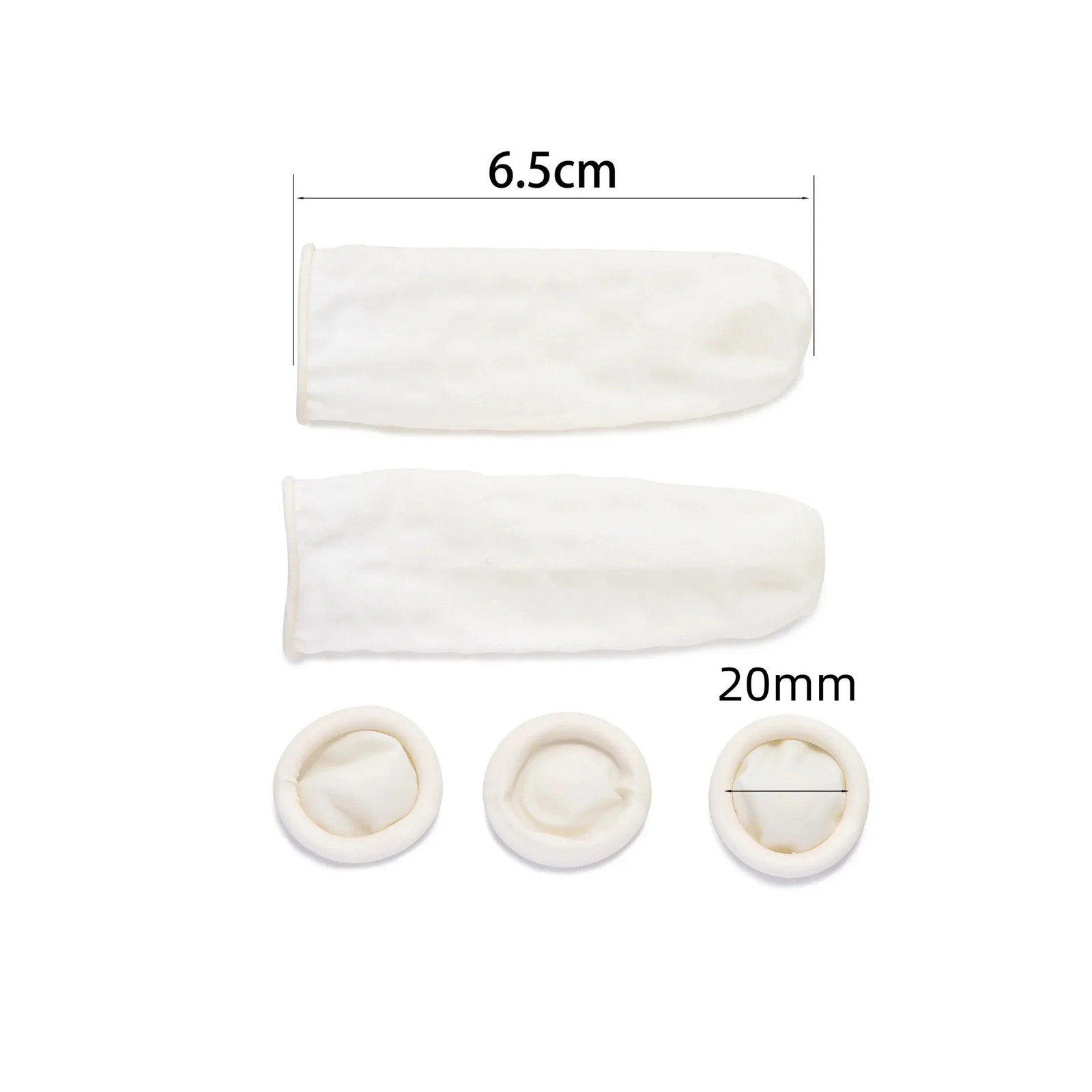 20/200pc Rubber Finger Protector Covers Wear-Resistant Highly Elastic Anti-Slip