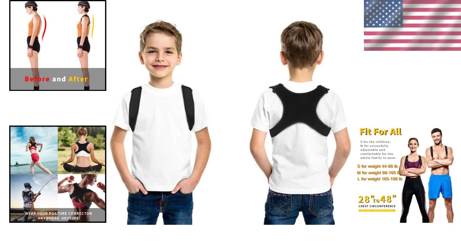 Multi-Functional Posture Corrector with Soft Neoprene – For All Day Comfort