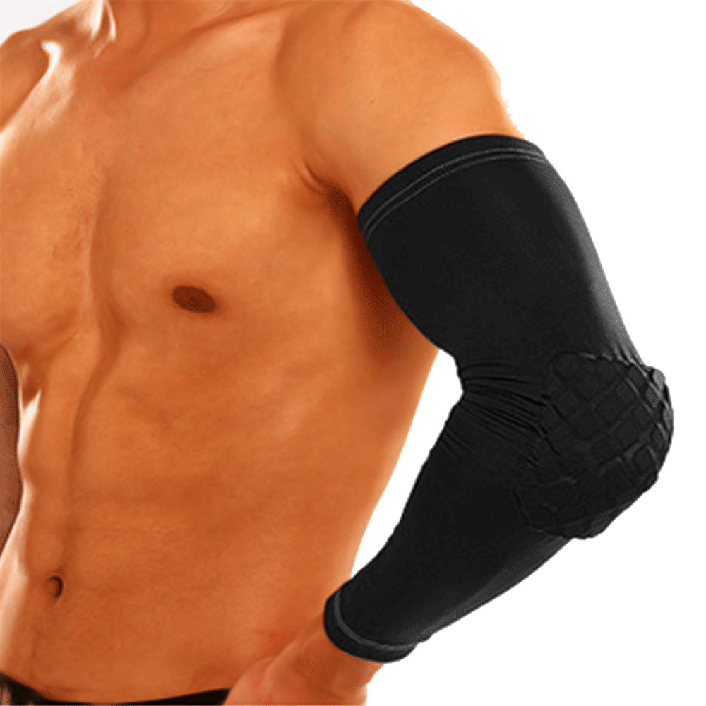 Compression Sleeve Arm Elbow Support Brace Joint Honeycomb Pad Arthritis Workout