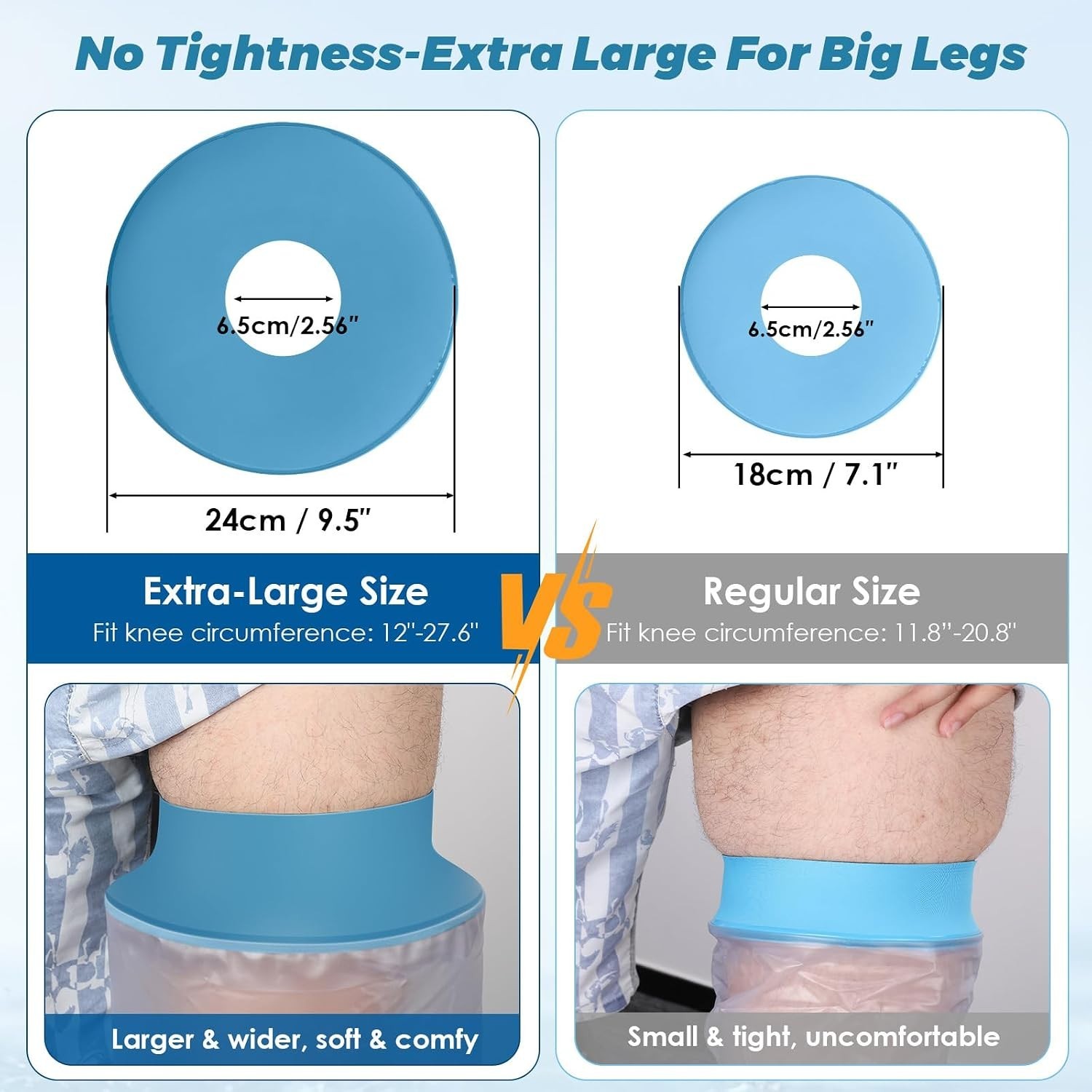 Extra Large Waterproof Knee Shower Protector After Surgery, Reusable | Watert…