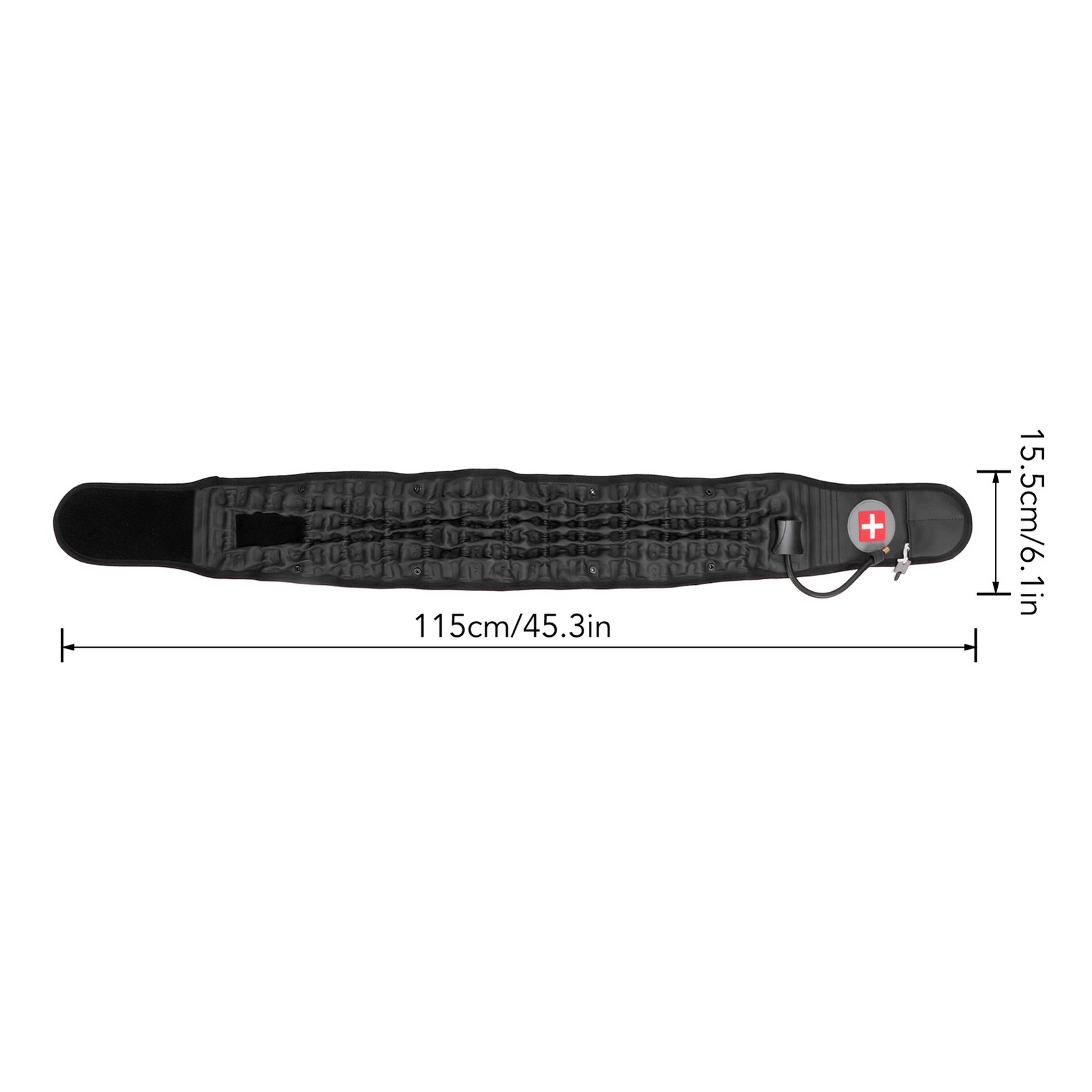 Black Lumbar Traction Belt Inflatable Improve Pain Back Decompression Belt WT