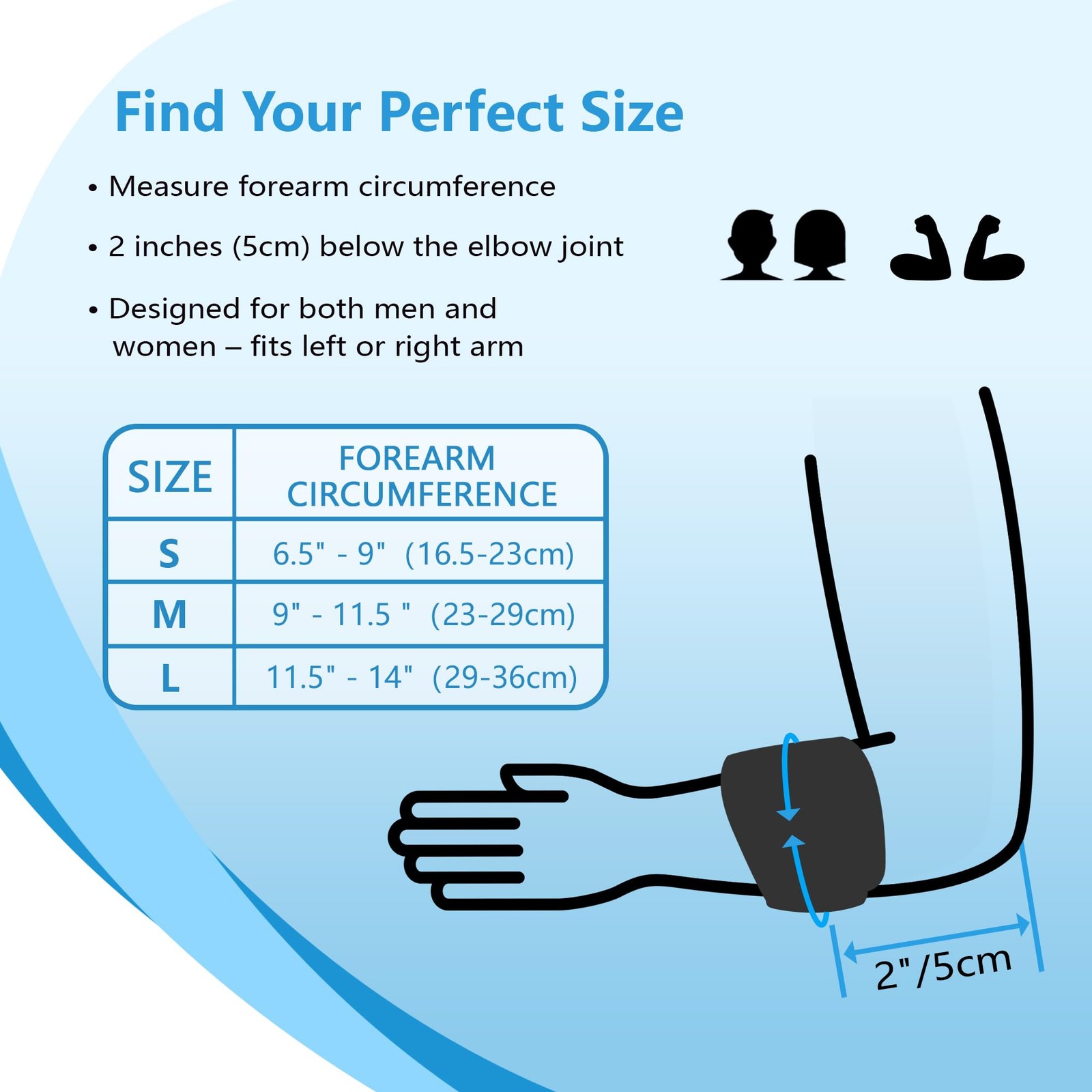 Elbow Brace with Knob Quick Adjustment and Silicone Pressure Pad, Tennis Elbo…