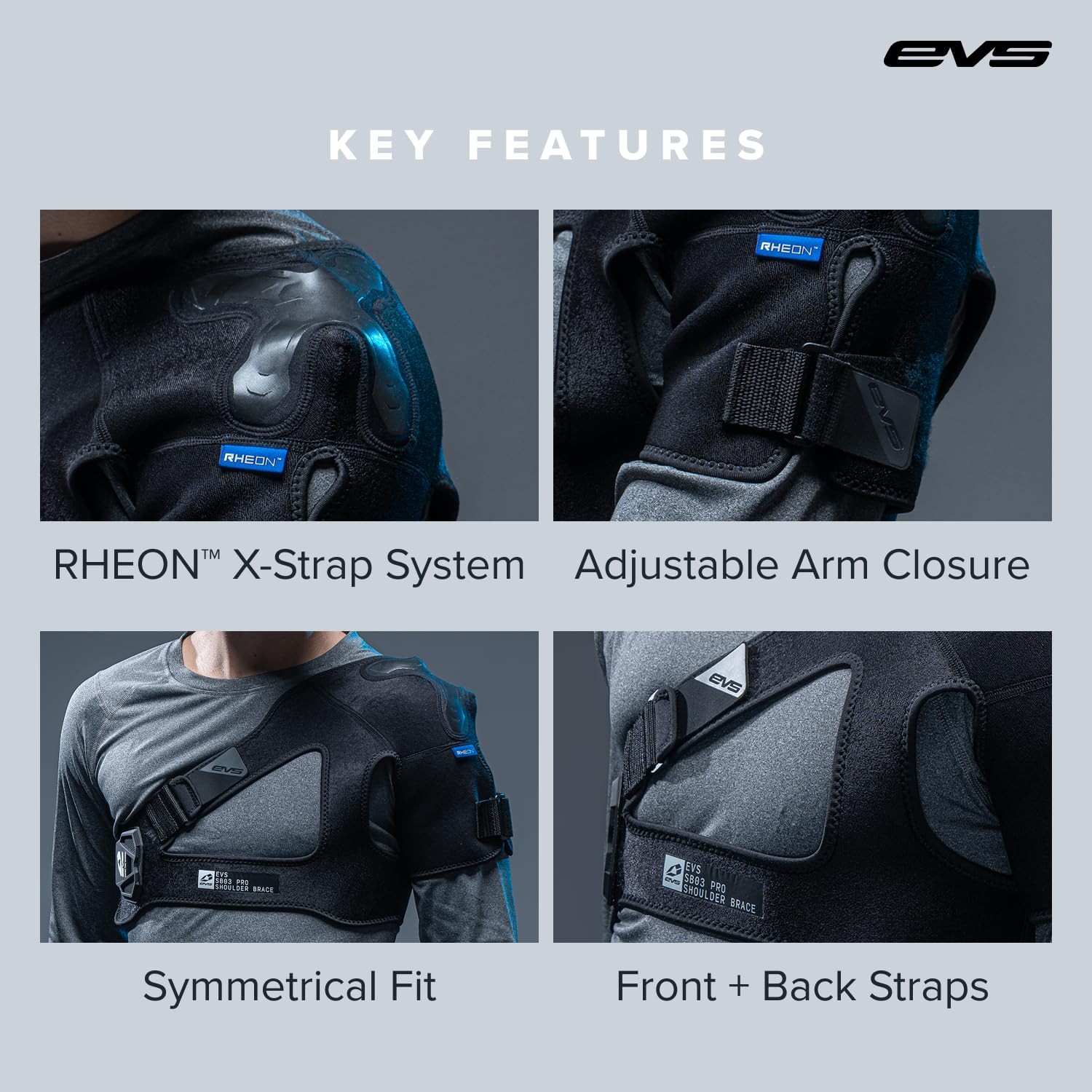 EVS SPORTS SB03 Pro Shoulder Brace Rheon X-Strap