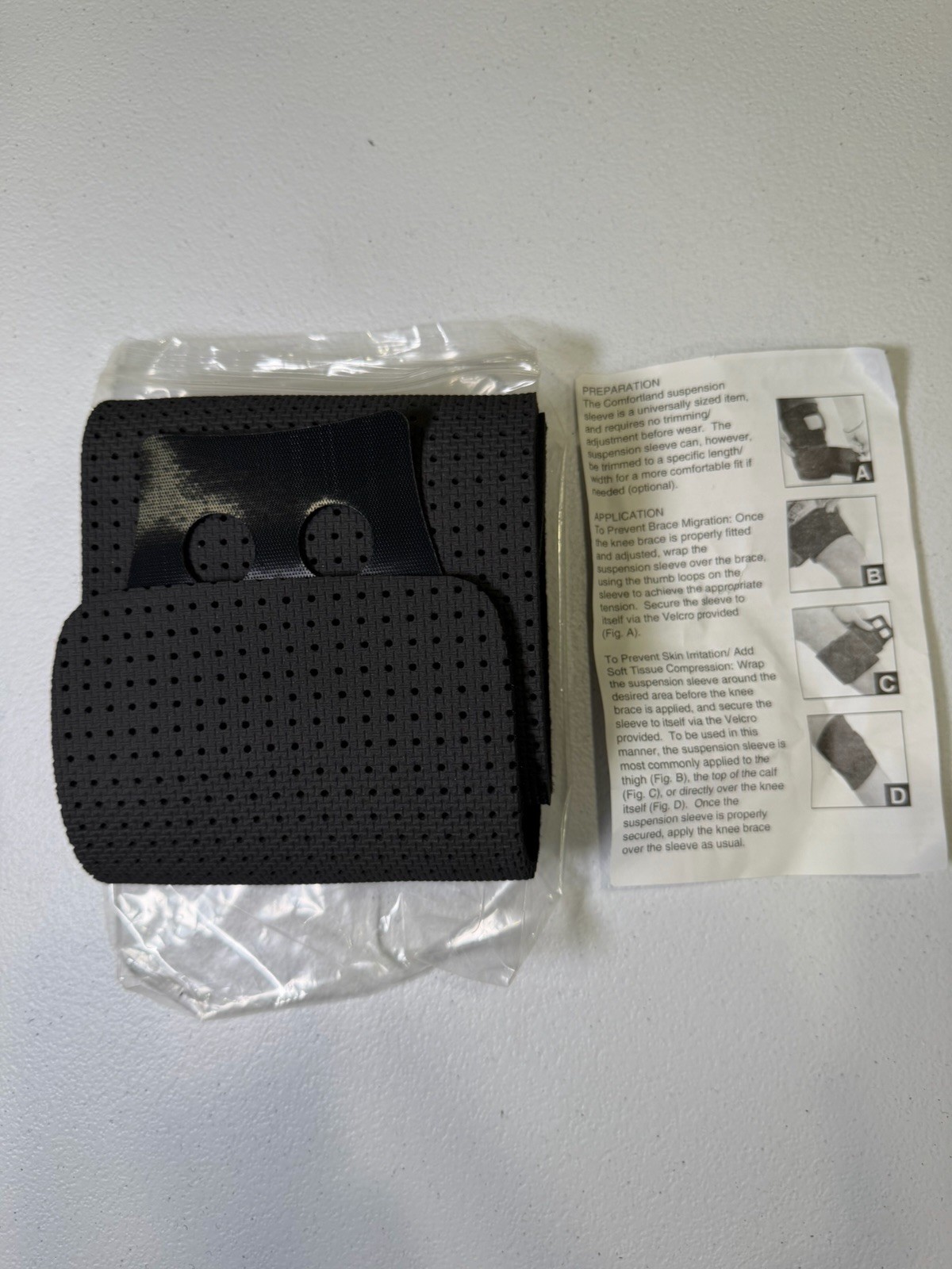 Suspension Sleeve Wrap for Knee Universal Size CK-007 BLACK NEW by Comfortland
