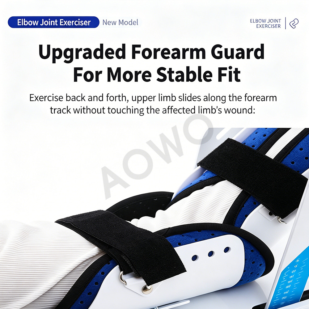 Adjustable Elbow Exerciser, 6-Speed CPM Machine for Post-Surgery Injury Recovery