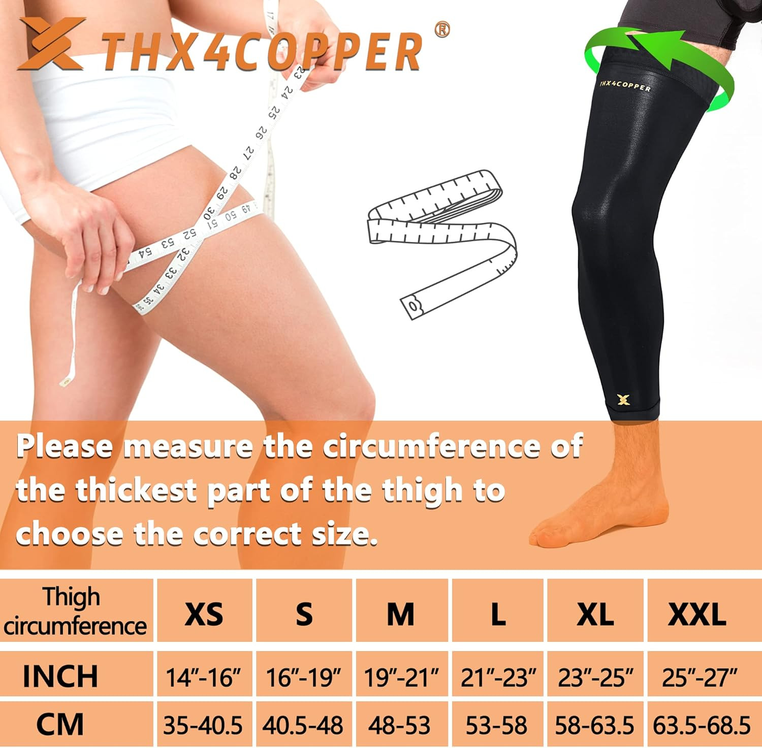 Compression Full Leg Sleeves(Pair)