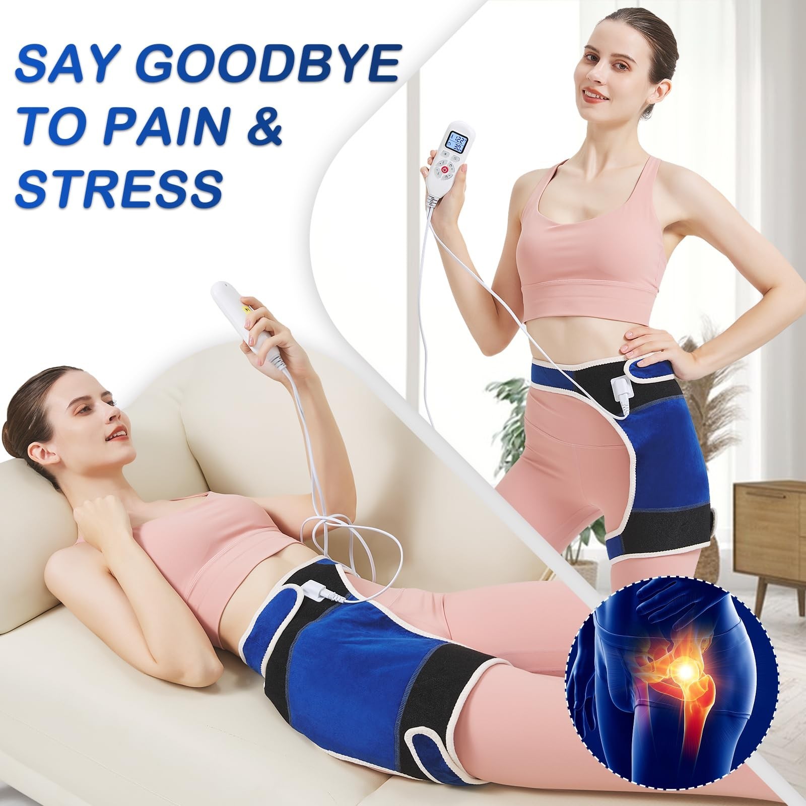 Hip Heating Pad for Hip Pain Relief,Hip Support Brace for Sciatica Pain Relie…