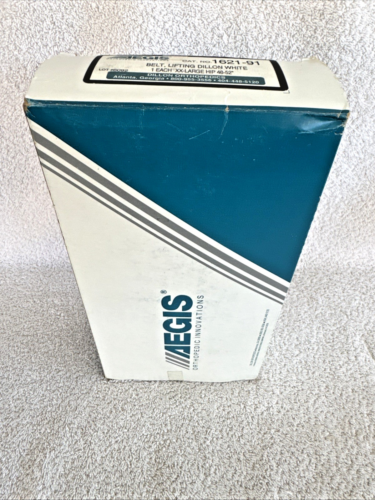 Back Brace Lifting Belt Lumbar Support W/ Suspender Waist Aegis XXL Hip 48-52”