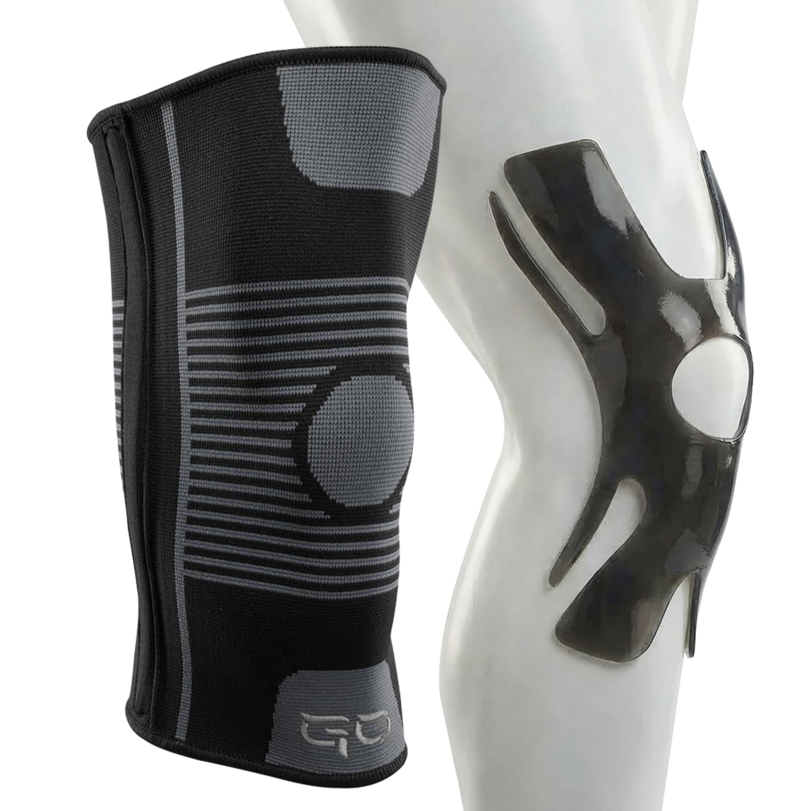 Kinesiology Knee Compression Sleeves – Professional Medium, Black