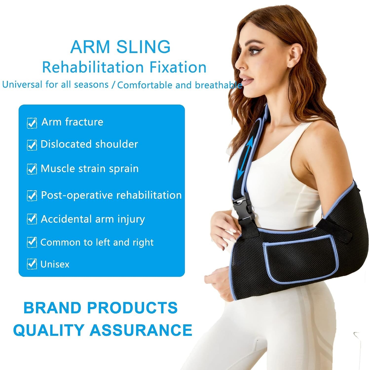 Large Adjustable Arm Sling – Comfortable Shoulder Support for Injury Recovery