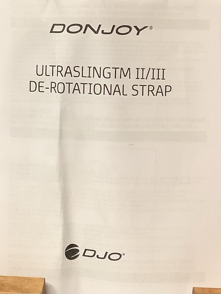 NEW Don Joy UltraSling III Black Shoulder Support Sling w/ Rotation Strap Large