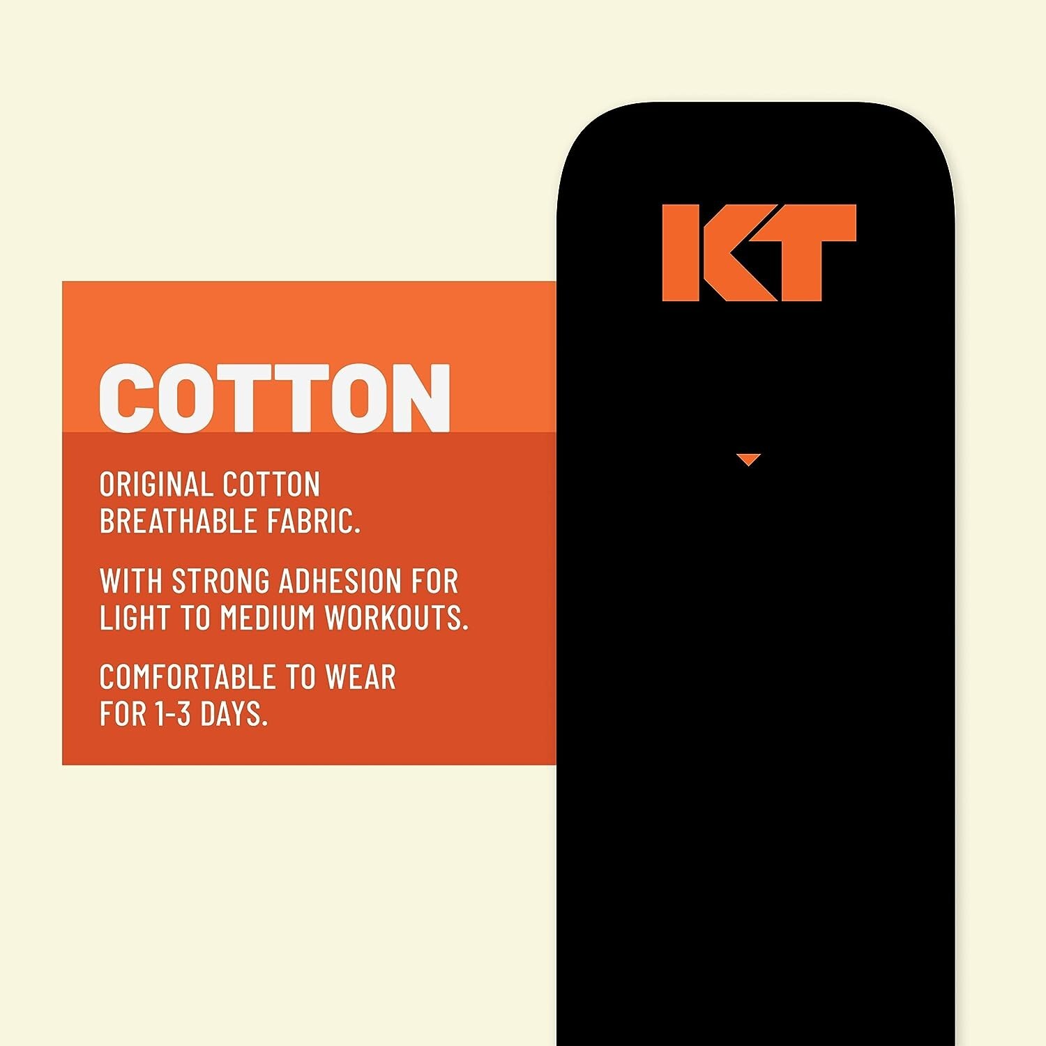 KT TAPE 10 inch Kinesiology Beige Therapeutic Strips – 20 Count