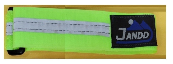 Jandd Bicycle Ankle Strap or Leg Band – Lime High Vis with Silver Reflector