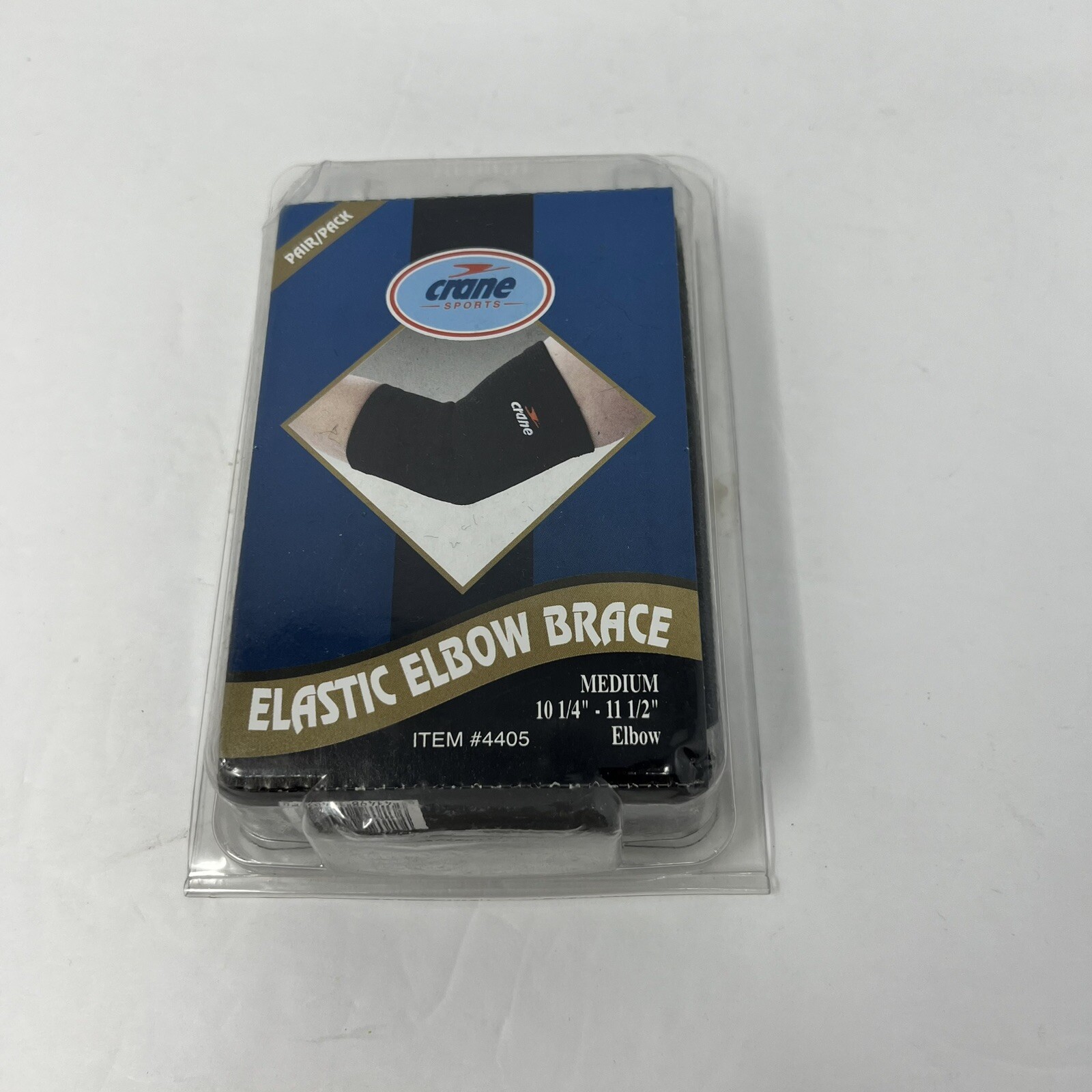 Crane Sports Elastic Elbow Support Brace Black Medium 10 1/4 – 11 1/2 Brand New