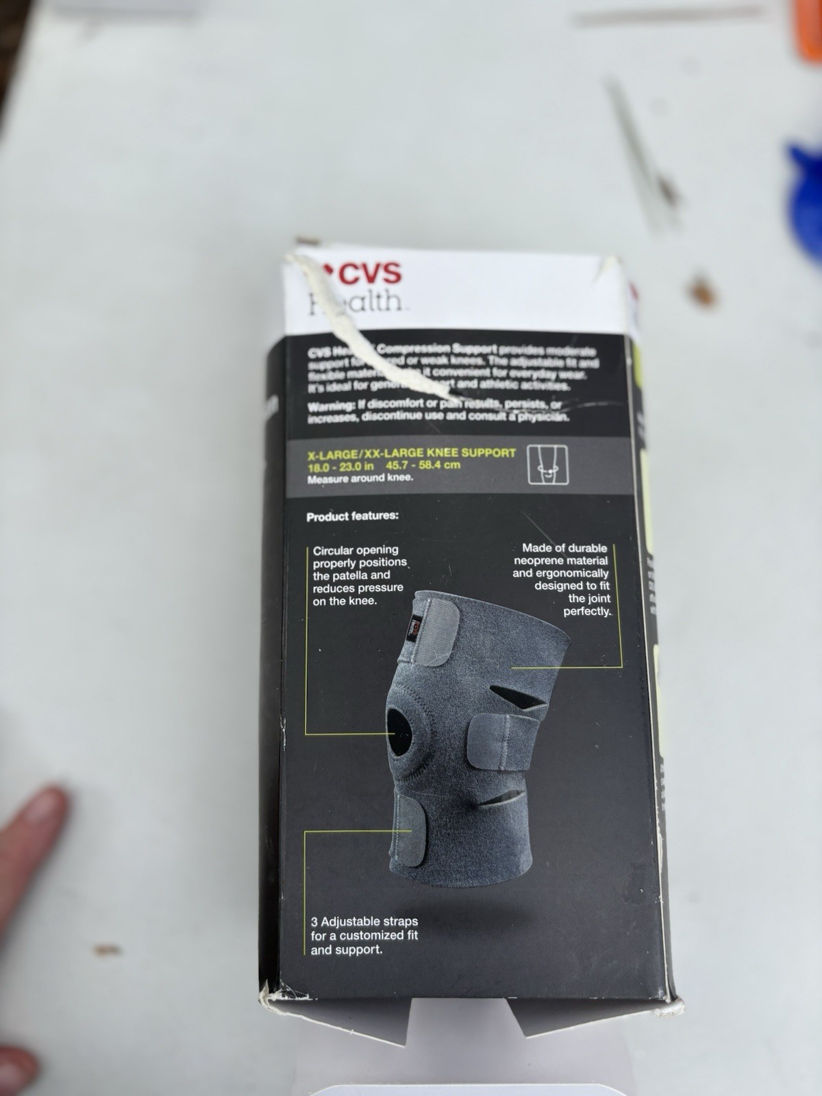 CVS Health Compression Knee Support Breathable Material Size XL/XXL New In Box