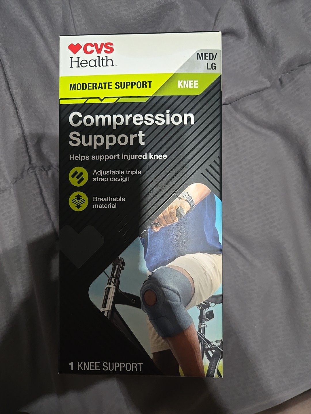Medium/Large Knee Compression Support Sleeve, Moderate Support, CVS Health Brand