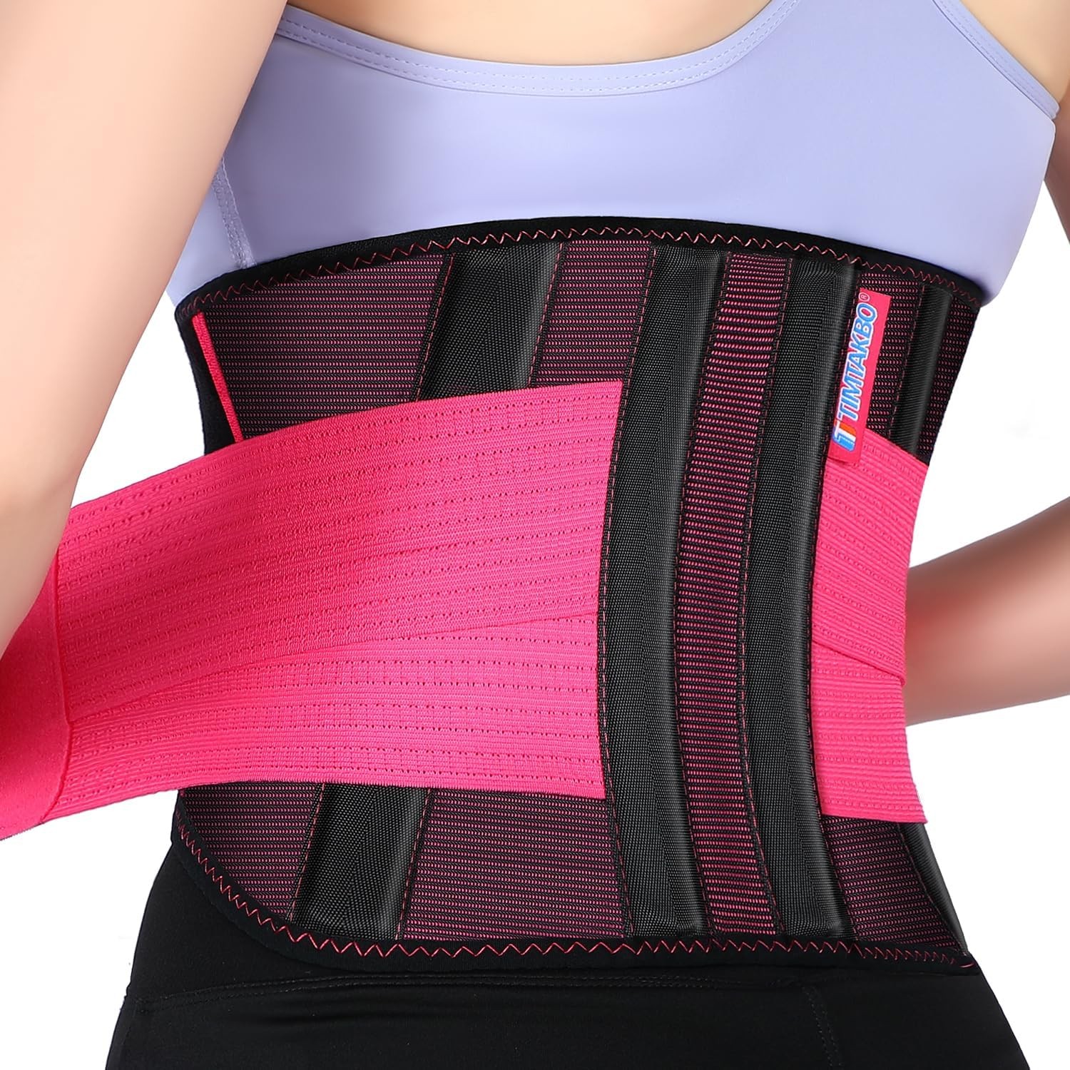 2.0 Version Lower Back Brace for Women Pain Relief(Red,S/M Fit 26″-32″)