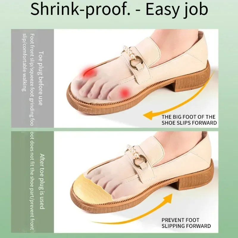 2Pcs anti Forward Sliding Forefoot Insert Pads Cuttable PU Foam Toe Plugs Reduce