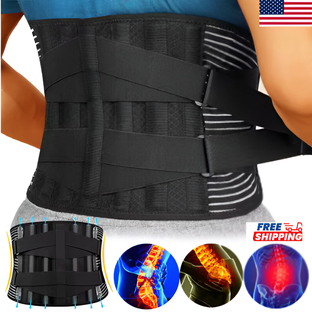 Adjustable Lower Back Brace Lumbar Support Waist Belt For Men Women Pain Relief