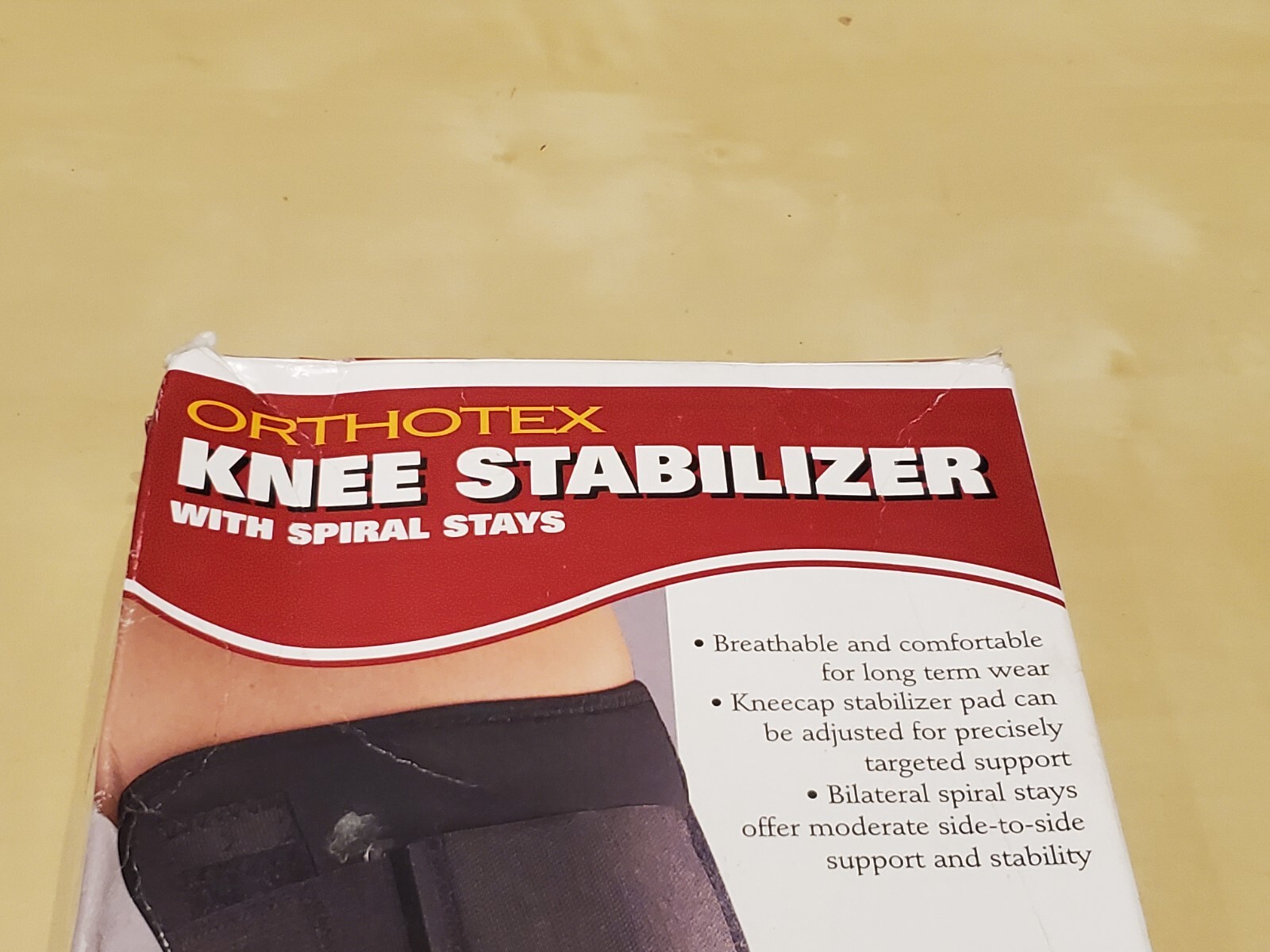 OTC ORTHOTEX Knee Stabilizer With Spiral Stays (Black) XXXL * 2541- SIZE XXXL