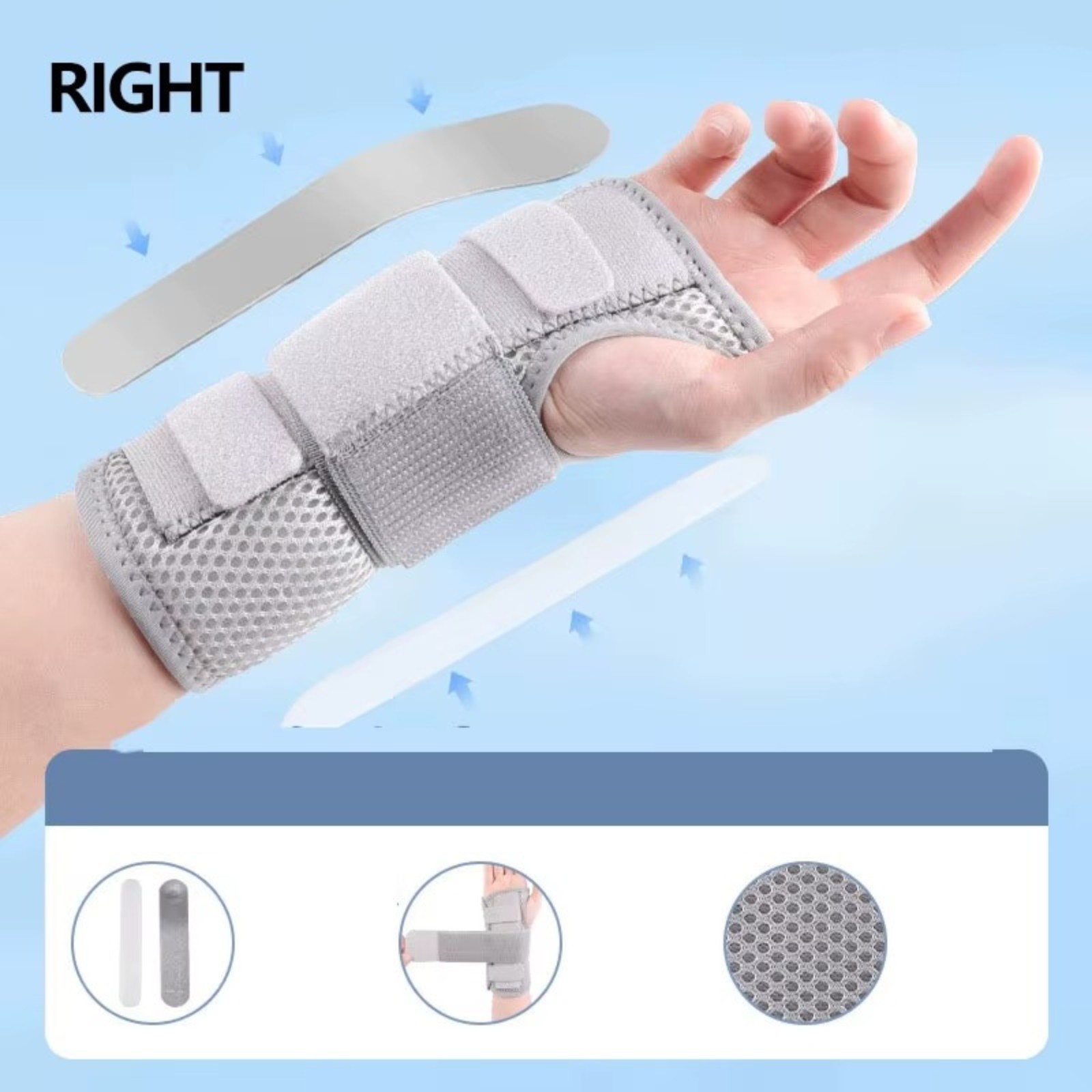 NEW Wrist Brace for Carpal Tunnel – Adjustable Night Support Brace with Splints