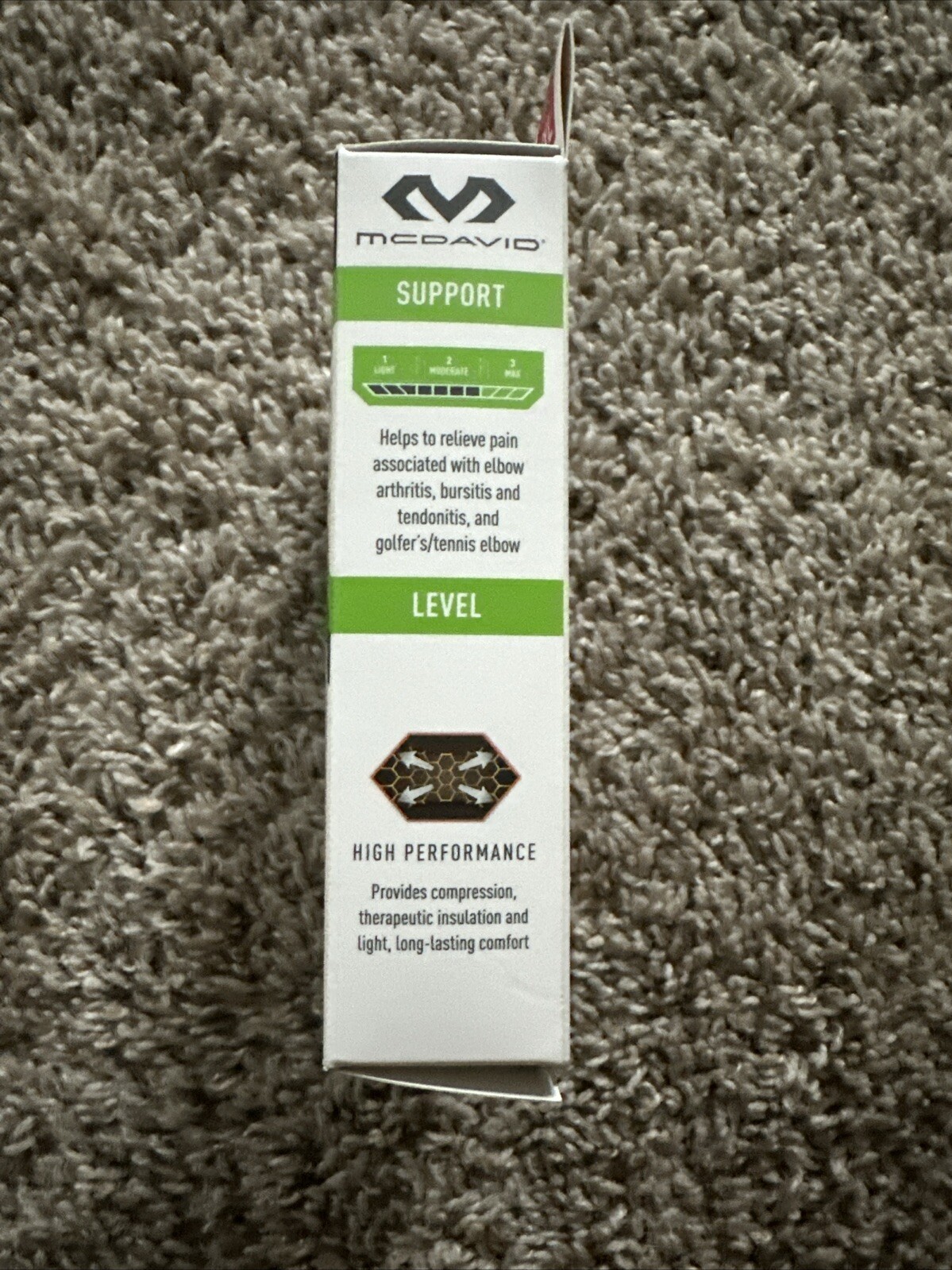MCDAVID SPORT ELBOW COMPRESSION SLEEVE W/ SUPPORT STRAP SIZE L/XL