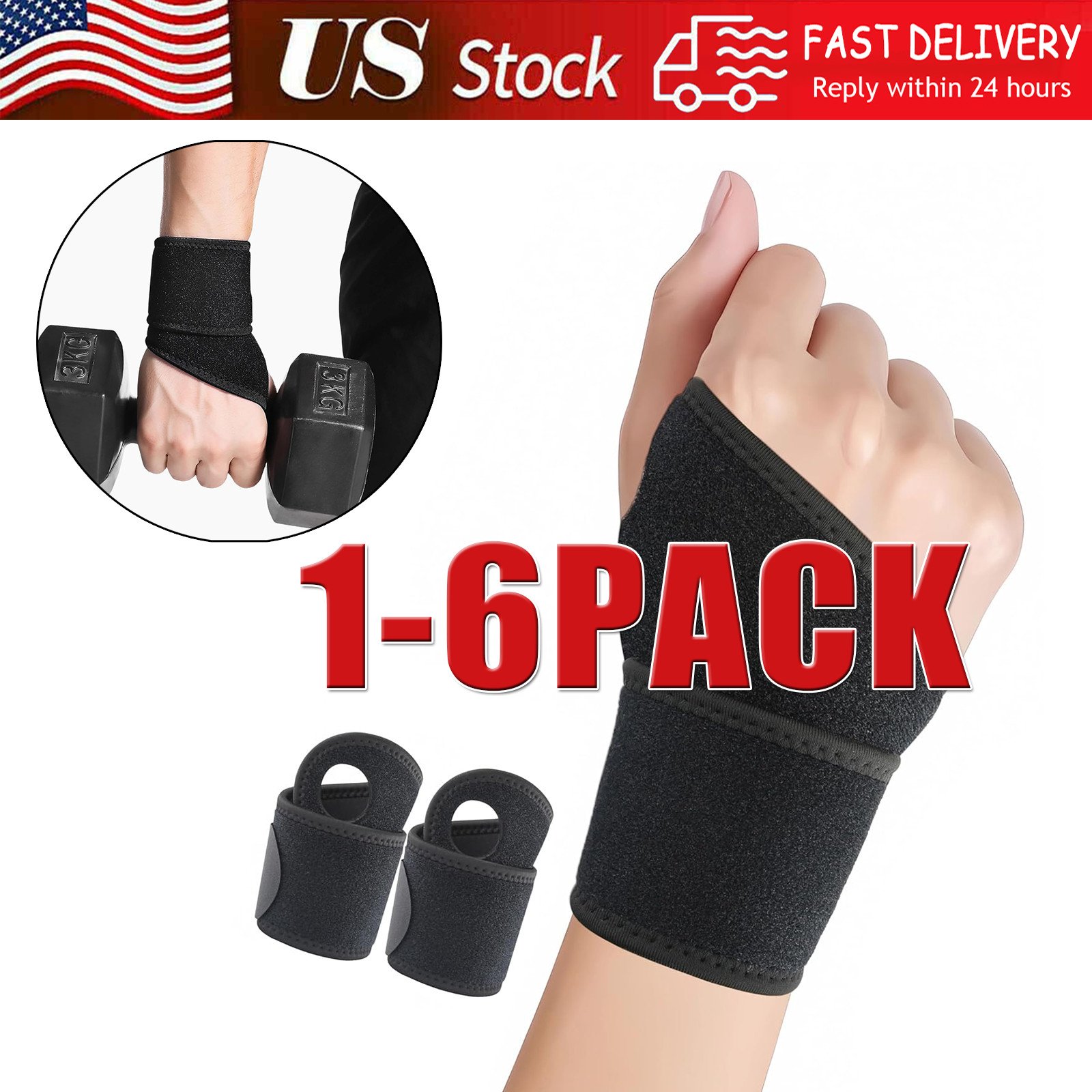 Wrist Hand Brace Support Carpal Tunnel Sprain Arthritis Gym Splint Left / Right